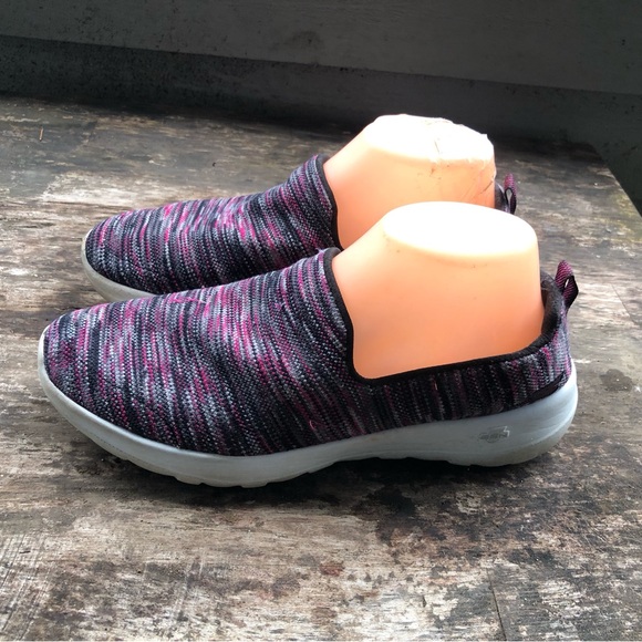 Skechers Go Walk Joy Terrific Black Pink Womens Slip On Comfort Shoes Size 9 - Picture 2 of 11